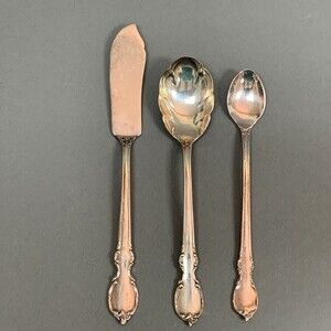 3 Rogers Bros. 1847 Reflection IS Silver-plate Sugar Spoon Butter Knife Flatware